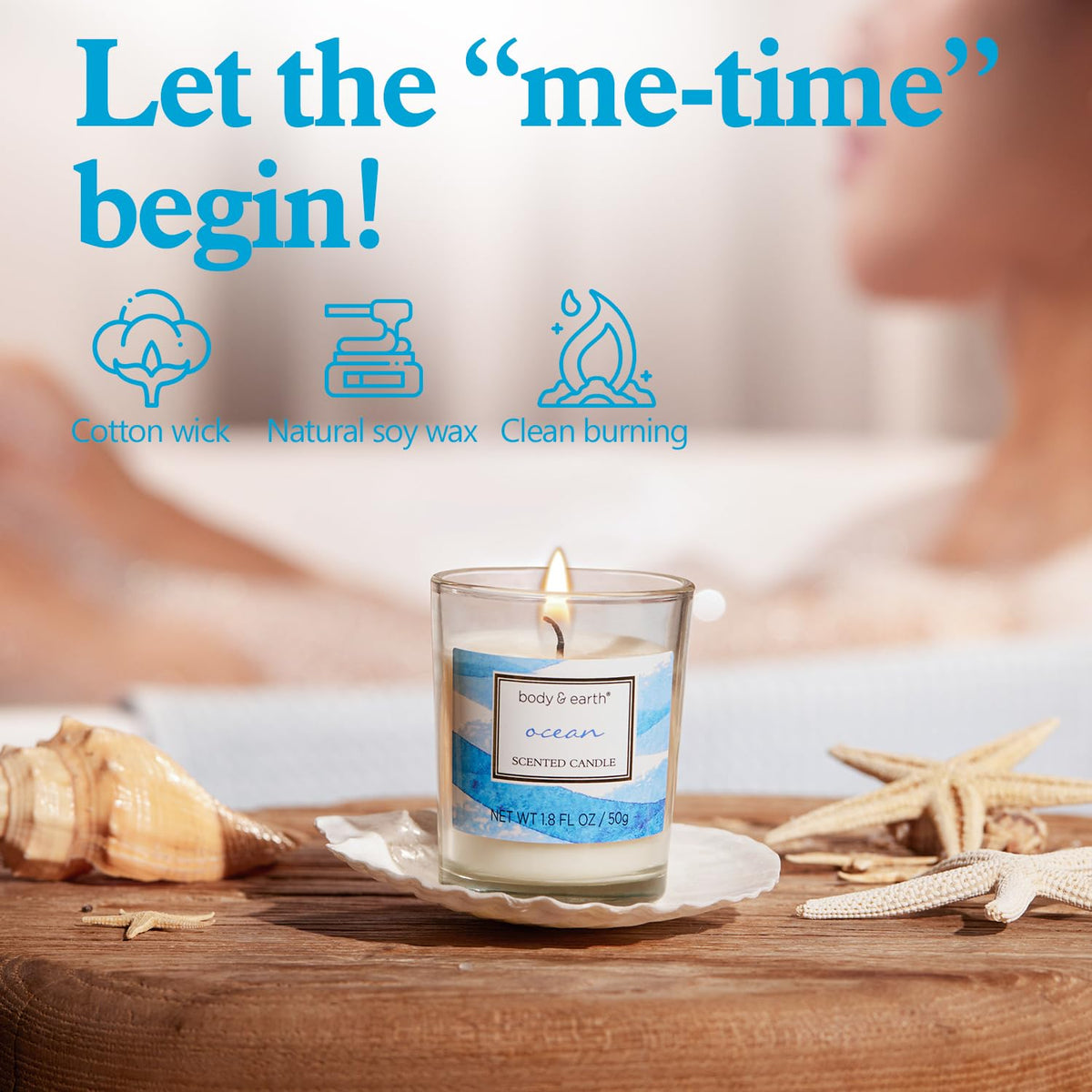 BODY & EARTH Ocean Gift Basket bath salts close-up