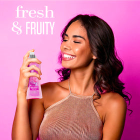 Body Fantasies Cotton Candy Body Spray close-up of label