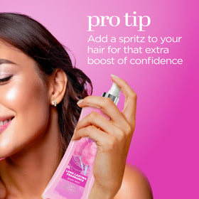 Body Fantasies Cotton Candy Body Spray with cotton candy background