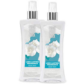 Body Fantasies Fresh White Musk Body Spray 8 fl oz front view