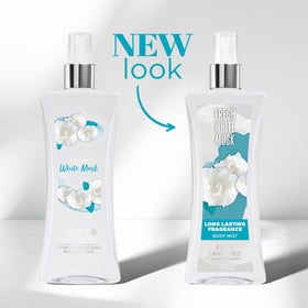 Body Fantasies Fresh White Musk Body Spray 8 fl oz side view