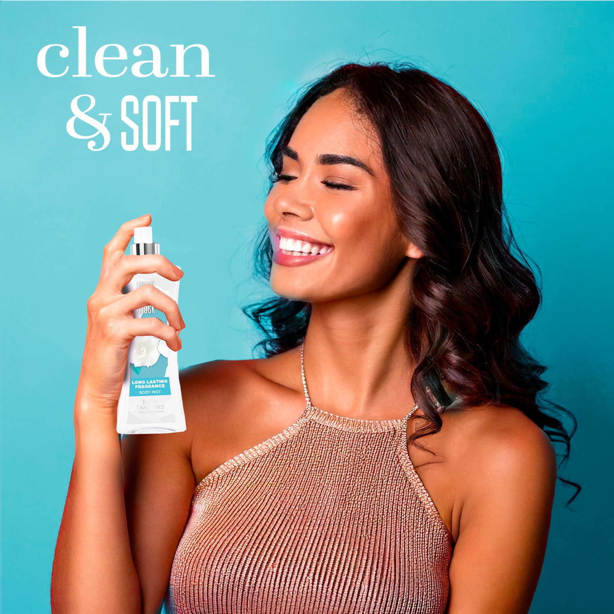 Body Fantasies Fresh White Musk Body Spray in a lifestyle setting