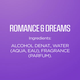 Body Fantasies Romance & Dreams Body Spray with travel accessories