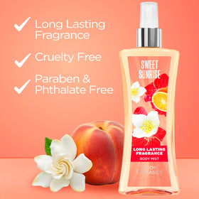 Body Fantasies Sweet Sunrise Body Spray on vanity