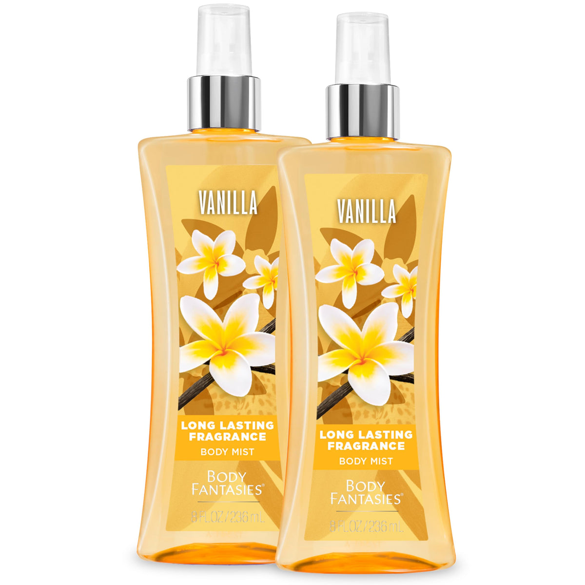 Body Fantasies Vanilla Body Spray 8 fl oz front view