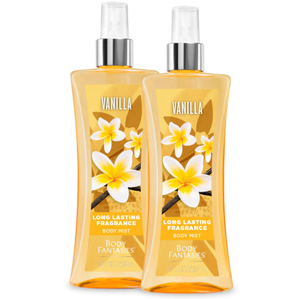 Body Fantasies Vanilla Body Spray 8 fl oz front view