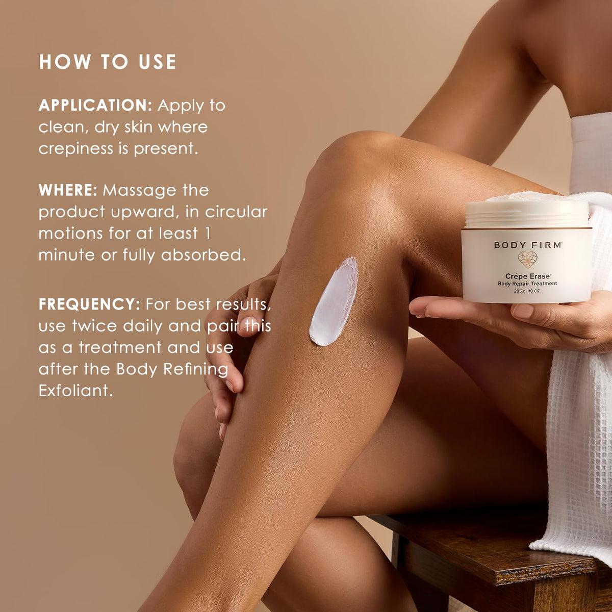 BODY FIRM Crepe Erase Body Repair 10 oz jar side view