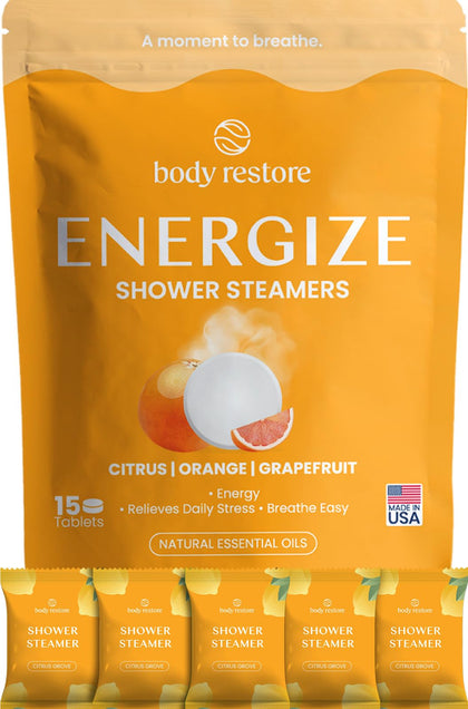 Body Restore Shower Steamers 15 Pack front view