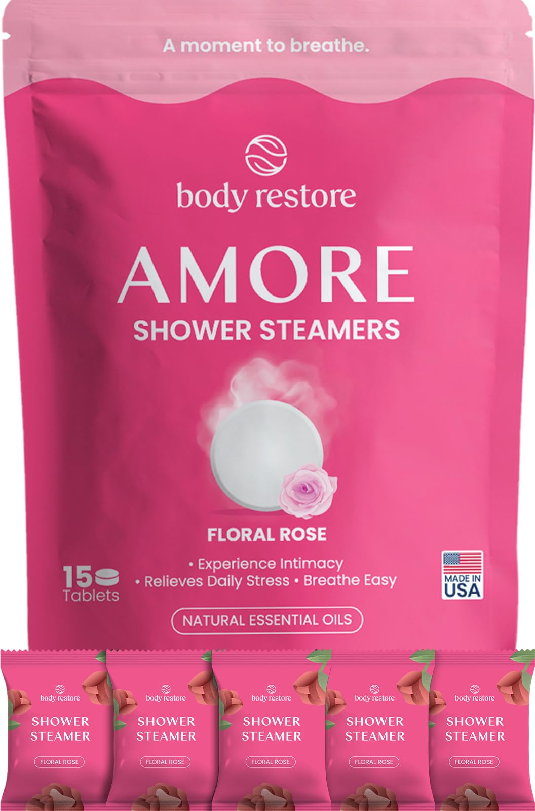 Body Restore Shower Steamers 15 pack front view