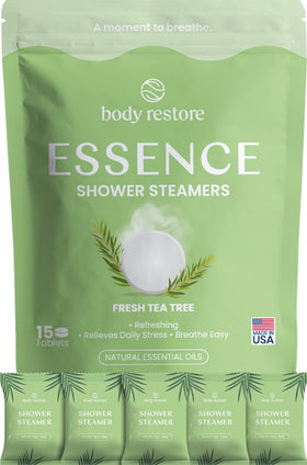 Body Restore Shower Steamers 15 pack with tea tree essence