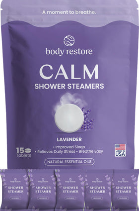 Body Restore Shower Steamers Aromatherapy Calm 15 Pack front view