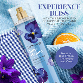 Bodycology Blue Denim Fragrance Mist 8 fl oz back view