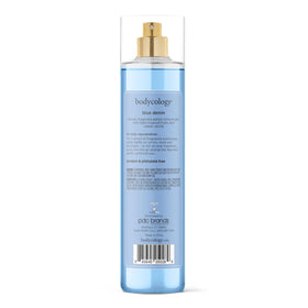 Bodycology Blue Denim Fragrance Mist on vanity table