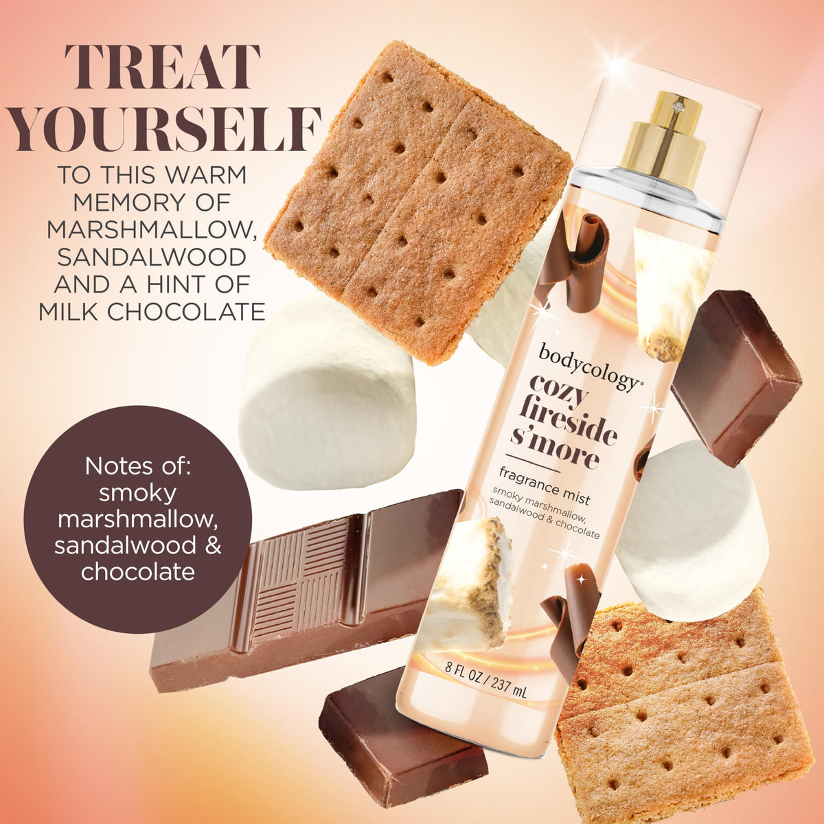 Bodycology Cozy Fireside S'more Body Mist back view