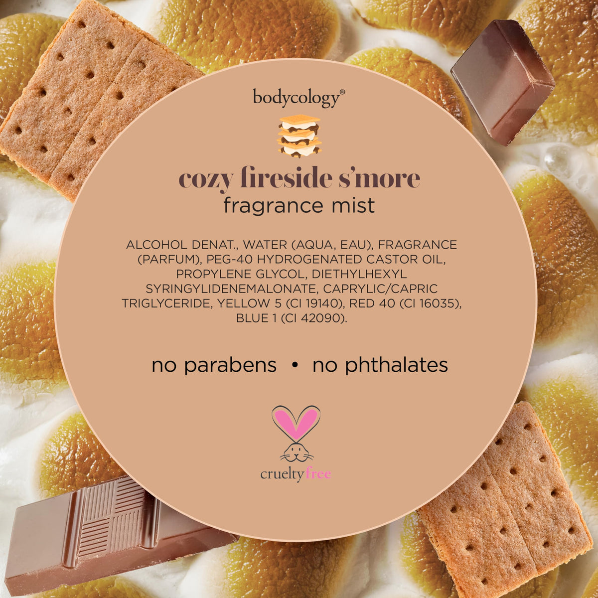 Bodycology Cozy Fireside S'more Body Mist in a lifestyle setting