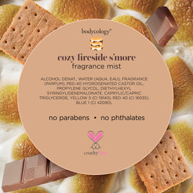 Bodycology Cozy Fireside S'more Body Mist in a lifestyle setting