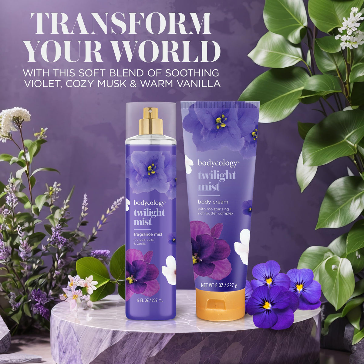 Bodycology Twilight Mist Fragrance Body Mist in a beauty routine