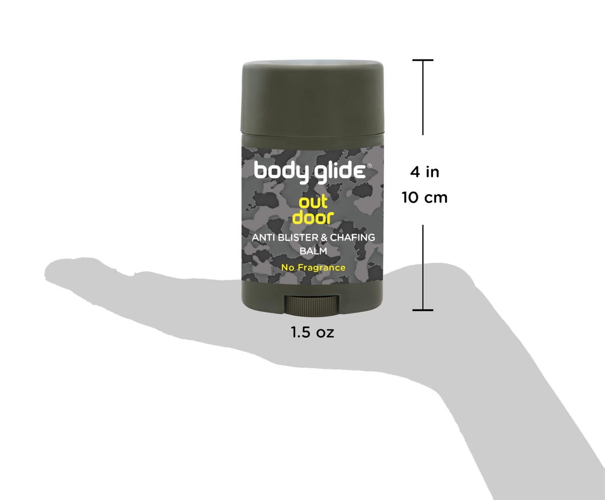 BodyGlide Anti Chafe Balm 1.5oz application on skin