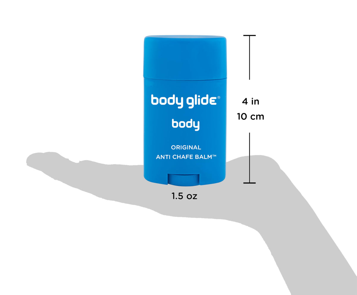 BodyGlide Anti Chafe Balm application on skin