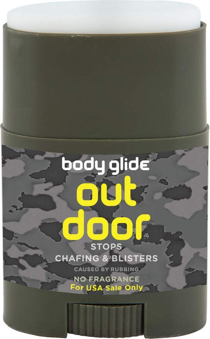 BodyGlide Anti Chafe Balm stick front view with natural ingredients