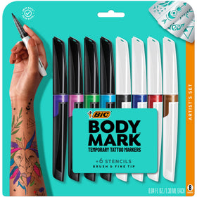 BODYMARK Temporary Tattoo Markers 8-count pack front view