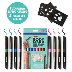 BODYMARK Temporary Tattoo Markers flexible felt tip close-up