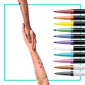 BODYMARK temporary tattoo markers with flexible brush tips