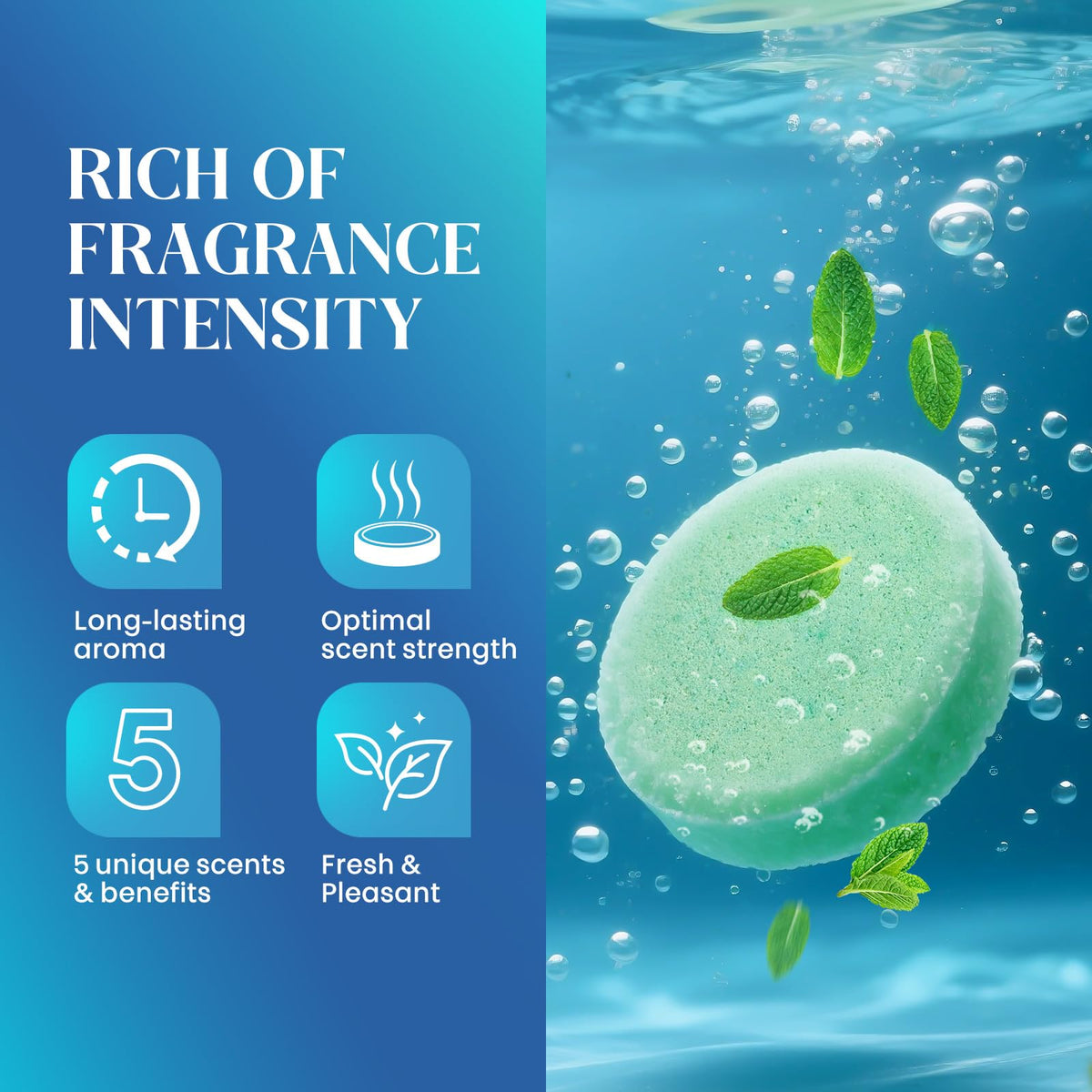 Bofuoos Shower Steamers Aromatherapy Peppermint scent tablet