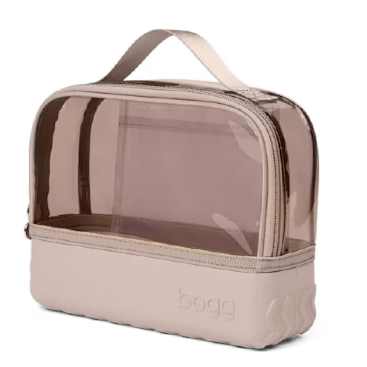 BOGG BAG Travel Organizer Pouch showing transparent topper and zipper