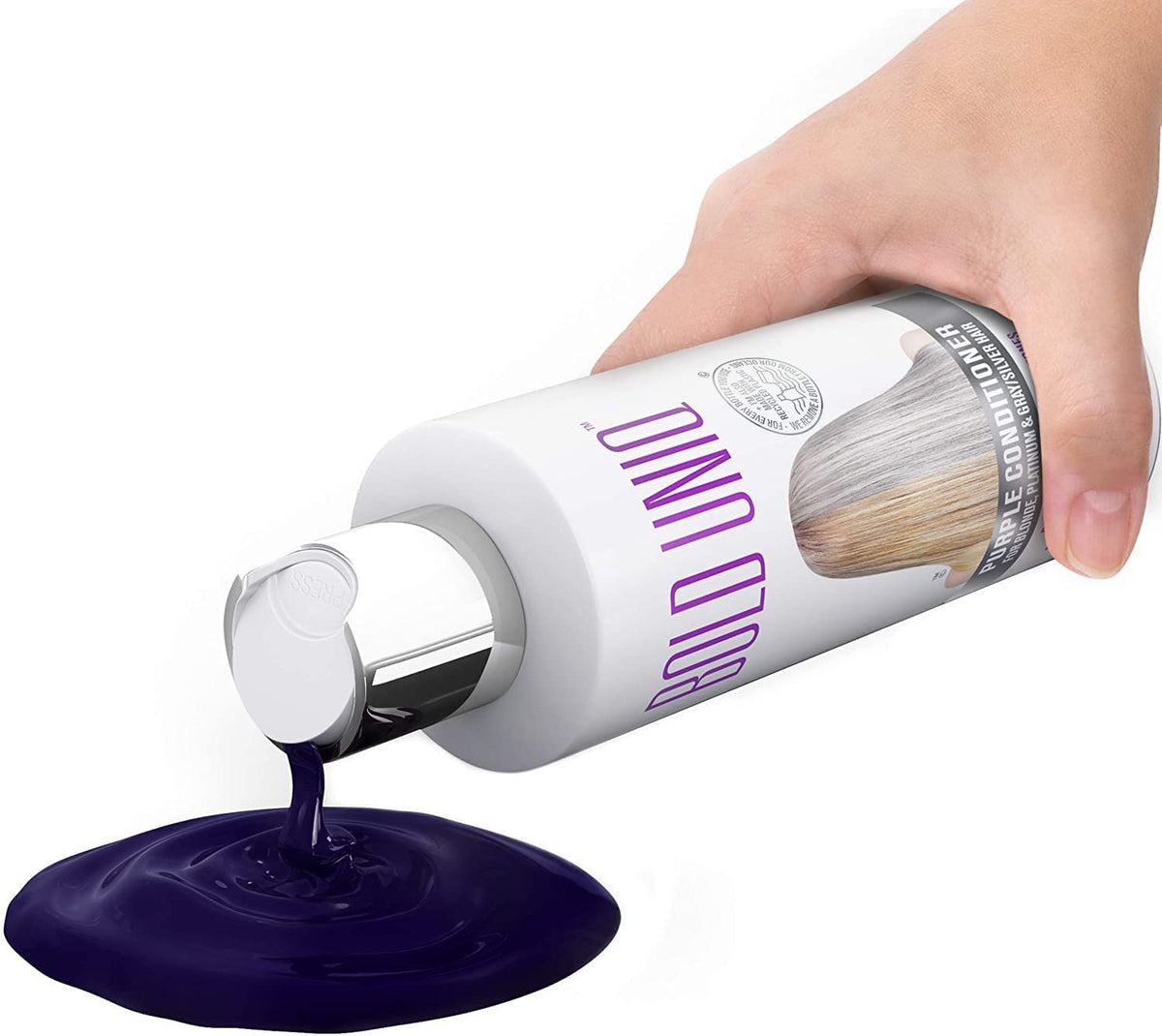 BOLD UNIQ Purple Conditioner 237ml back view