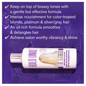 BOLD UNIQ Purple Conditioner 237ml side view