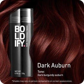 Boldify Hair Fibers Dark Auburn 28g packaging