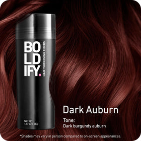 Boldify Hair Fibers Dark Auburn 56g packaging