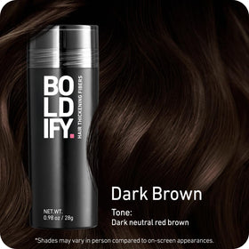 Boldify Hair Fibers Dark Brown 28g packaging