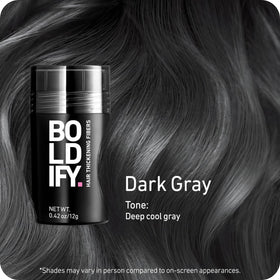 Boldify Hair Fibers Dark Gray 12g packaging
