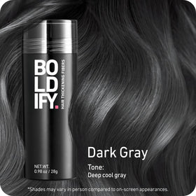 Boldify Hair Fibers Dark Gray 28g packaging