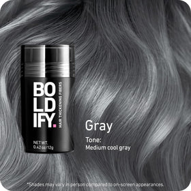 Boldify Hair Fibers Gray 12g packaging