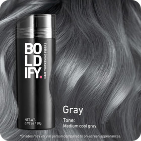 Boldify Hair Fibers Gray 28g packaging