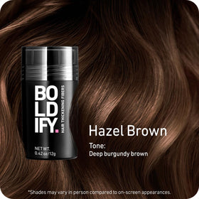 Boldify Hair Fibers Hazel Brown, close-up of fibers