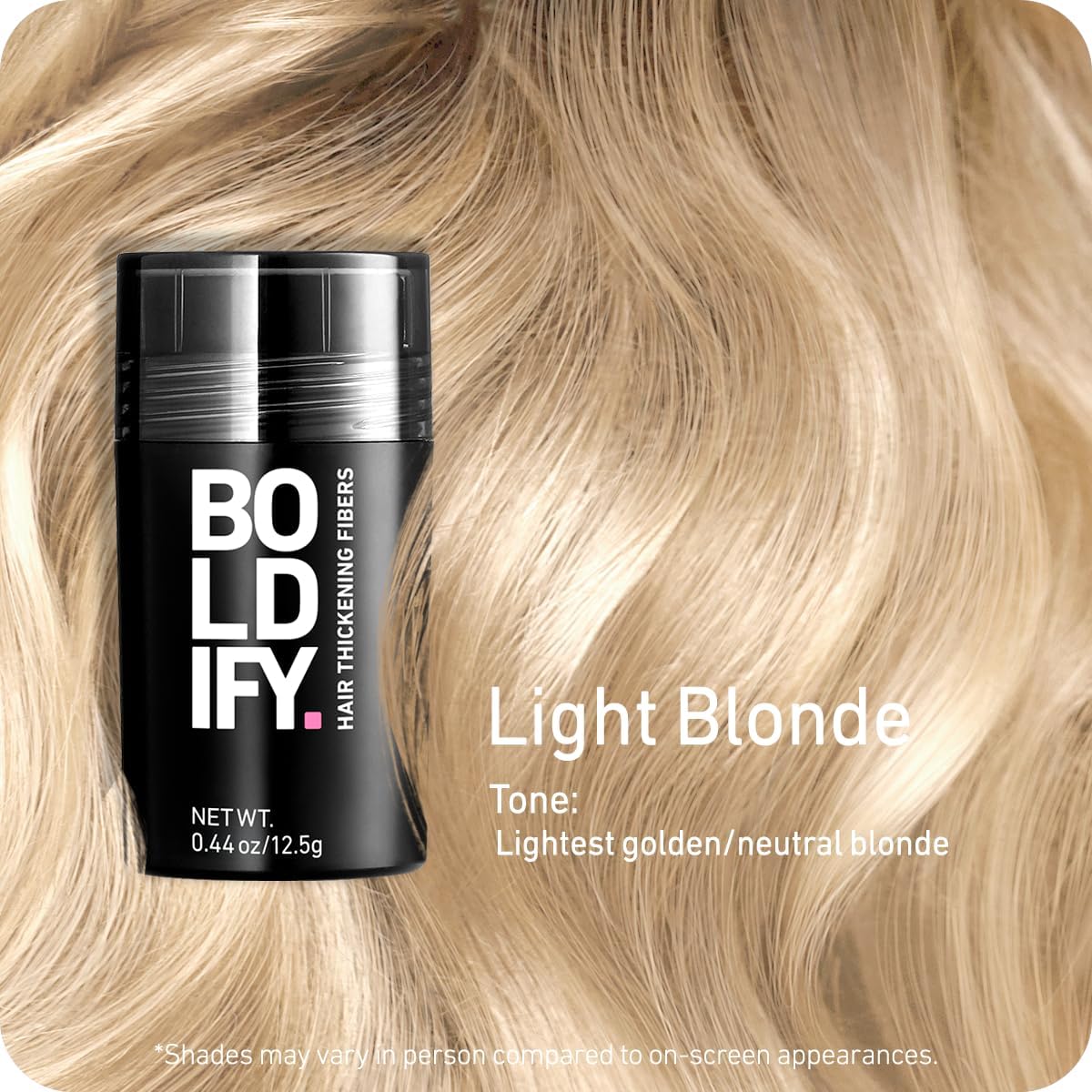 Boldify Hair Fibers Light Blonde 12.5g packaging