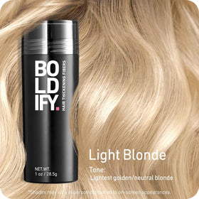 Boldify Hair Fibers Light Blonde 28.5g packaging