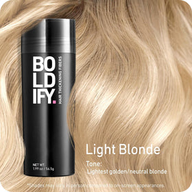 Boldify Hair Fibers Light Blonde 56.5g packaging