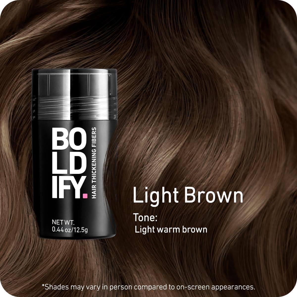 Boldify Hair Fibers Light Brown 12.5g packaging