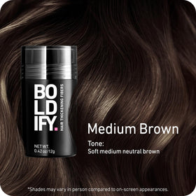 Boldify Hair Fibers Medium Brown 12g packaging