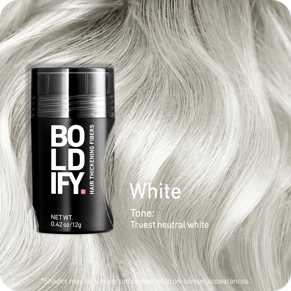 Boldify Hair Fibers packaging with 12g size