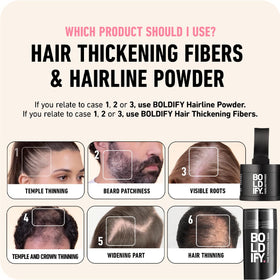 Boldify Hairline Powder Black 4g packaging close-up