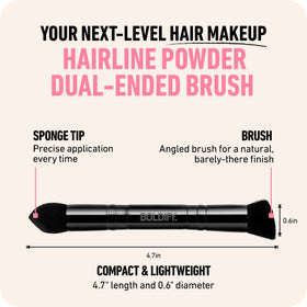 Boldify Hairline Powder Brush angled end for natural finish
