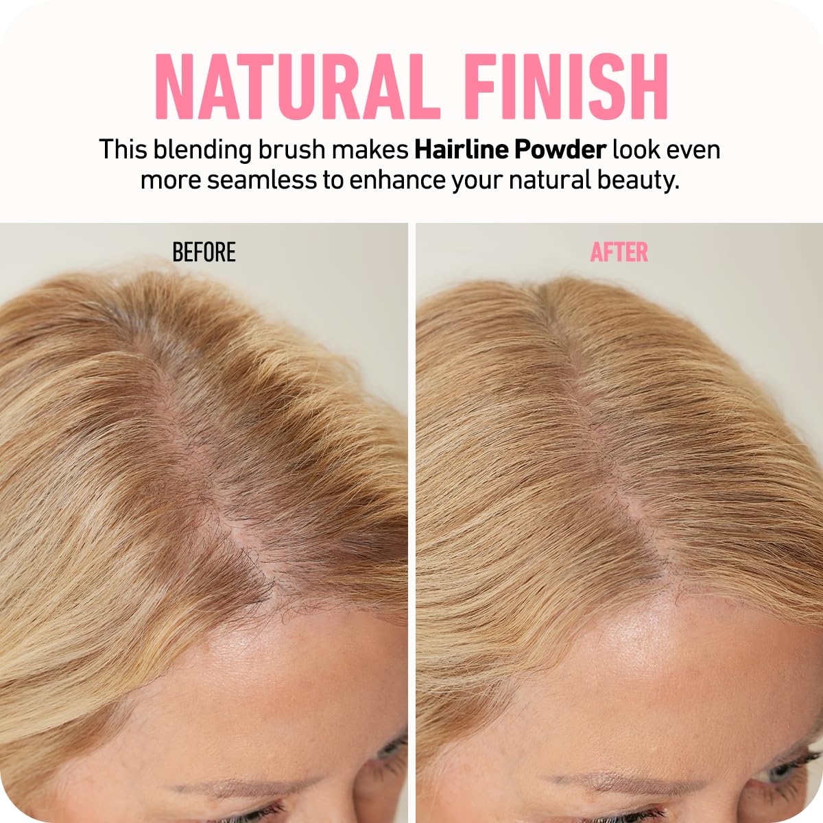 Boldify Hairline Powder Brush demonstrating application on hairline