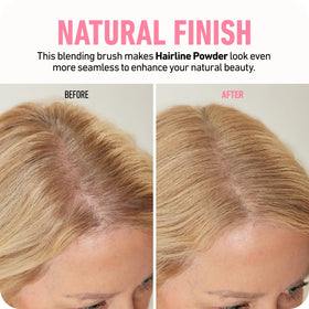 Boldify Hairline Powder Brush demonstrating application on hairline