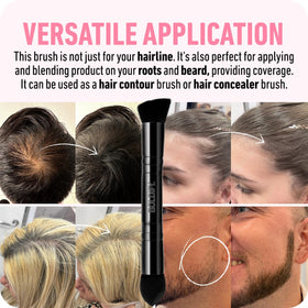 Boldify Hairline Powder Brush in a travel pouch for on-the-go use